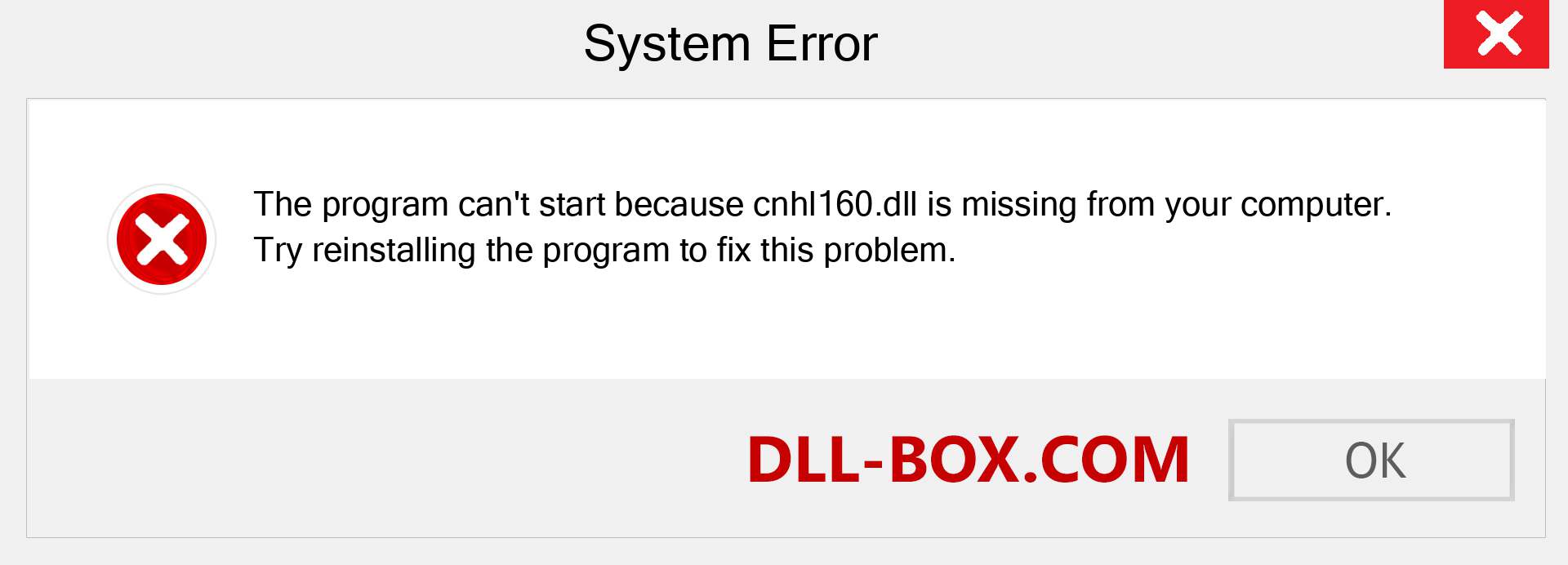  cnhl160.dll file is missing?. Download for Windows 7, 8, 10 - Fix  cnhl160 dll Missing Error on Windows, photos, images