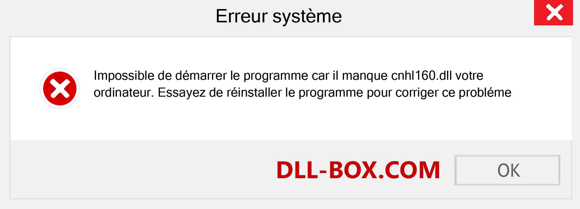 Le fichier cnhl160.dll est manquant ?. Télécharger pour Windows 7, 8, 10 - Correction de l'erreur manquante cnhl160 dll sur Windows, photos, images